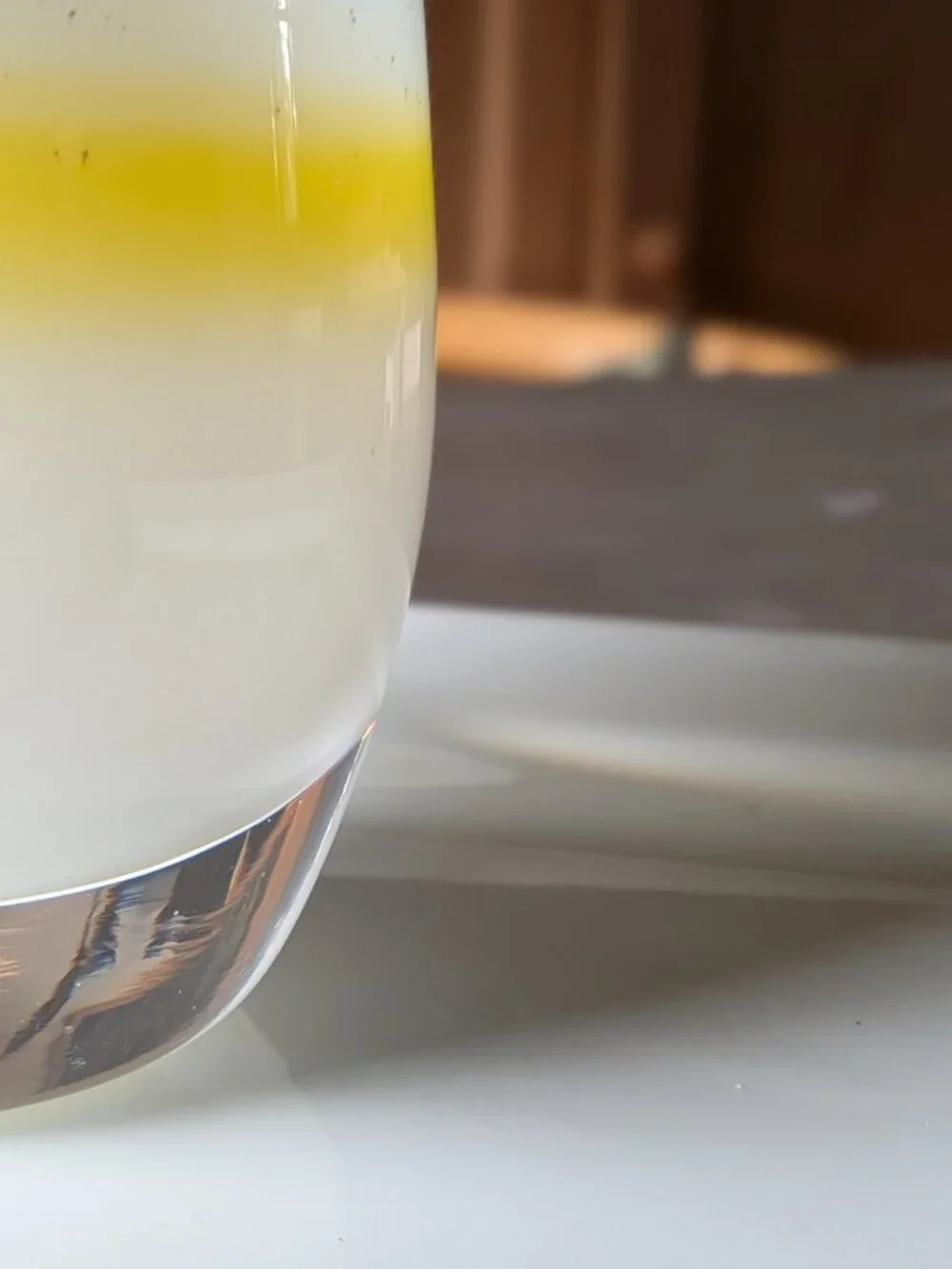 White/Yellow Glassbaby Votive Candle Holder